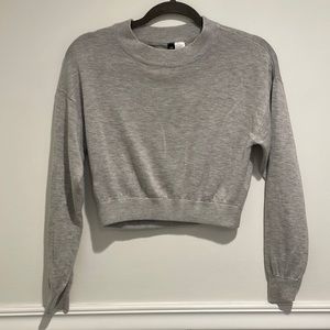 H&M cropped sweater Gray XS